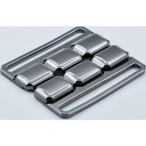 2 Pairs/lot 50 mm Combined Fasten Buckle Buttons Metal Belt Buckles for Women Down Jacket Overcoat Decoration Garment Accessory