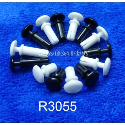 200pcs/lot R3055 R type nylon rivets White/Black Plastic Nylon Rivets
