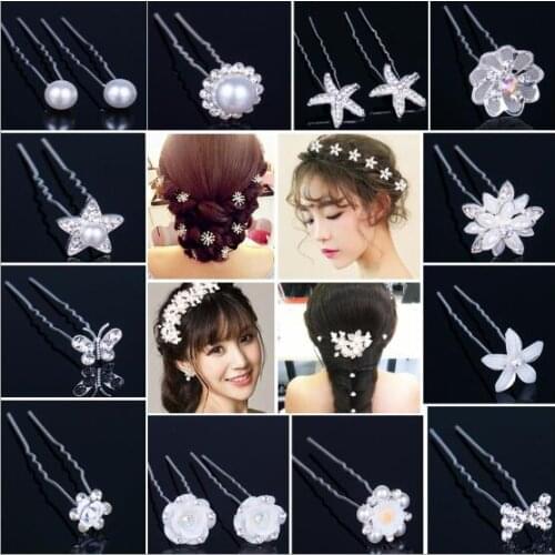 240pcs/lot Crystal Pearl Spiral Hair Clip Hairpin Wedding Prom Rhinestone Headpiece Hair Accessory Wholesale