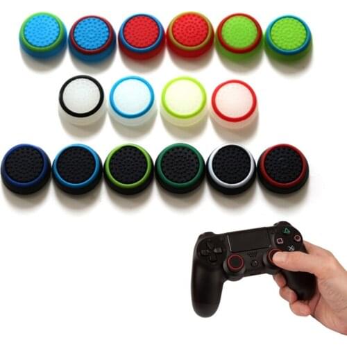 4PCs Silicone Analog Thumb Stick Grips Cover for PlayStation 4 PS4 Pro Slim for Xbox 360 One for PS3 Controller Thumbstick Caps