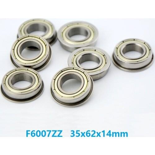 50pcs/lot F6007ZZ F6007 ZZ F6007Z F6007-ZZ 35x62x14 mm flanged Ball Bearing shielded deep groove 35*62*14mm