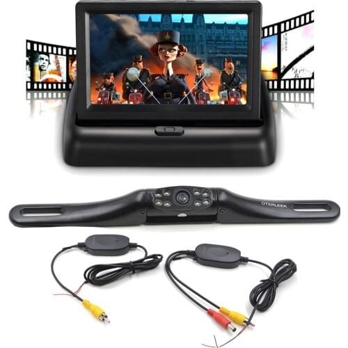4.3 Inch Car Wireless Monitor 2 Video Input For Car Rear View Camera Vehicle Parking Reversing Image Input Assistance System