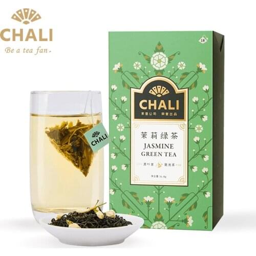 Free shipping Chali Tea Jasmine Green Tea Jasmine Tea Green Tea Bag Mengding Maofeng Spring Tea Scented Tea Bag 18 Packs