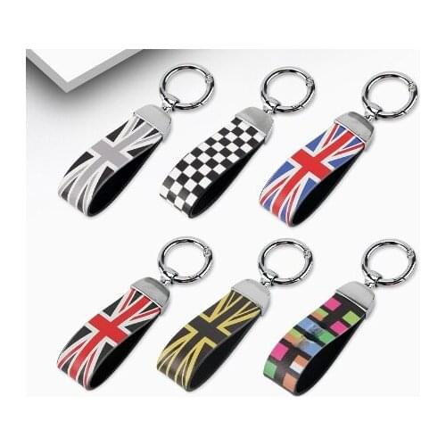 Keychain Auto Styling Alloy Key Case Chain Union Jack Fit MIN F54 F55 F56F57F60 Clubman Countryman Car Accessories