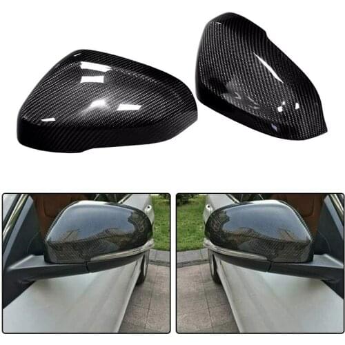 1Pair Carbon Fiber Side Mirror Covers Caps Shell Housing Fit for Volvo S60 V60 V40 2011 2012 2013 2014 2015 2016 2017