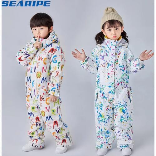 SEARIPE Kids Ski Suit Children Brands Waterproof Girls And Boys Snow Set Pants Winter Skiing And Snowboarding Jacket Child