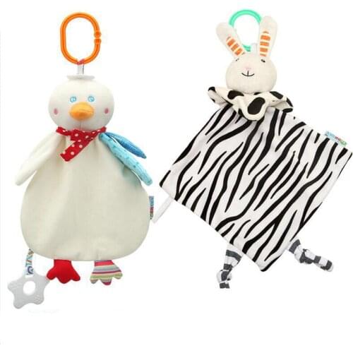 Baby Animal Duck Rabbit Appease Towel Toddler Baby Cute Soothing Towel Kid Bed Plush Hanging Toys Towels