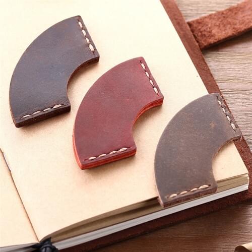 N186 Diary Retro Bookmark for Students Reader Top Quality Genuine Leather Bookmark OEM Customized Logo Book Mark for Girl Boy