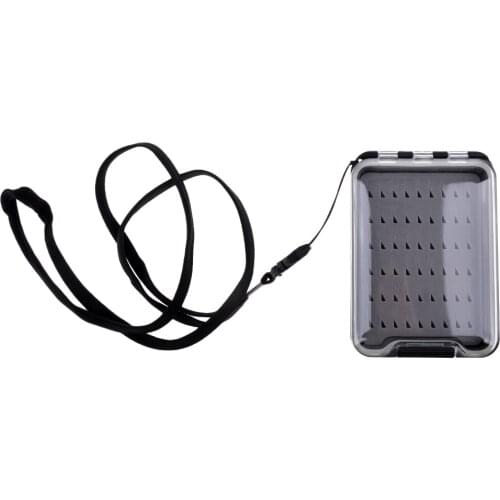 Pocket Easy Grip Foam Fly Fishing Box Flies Hook Storage Box with Lanyard