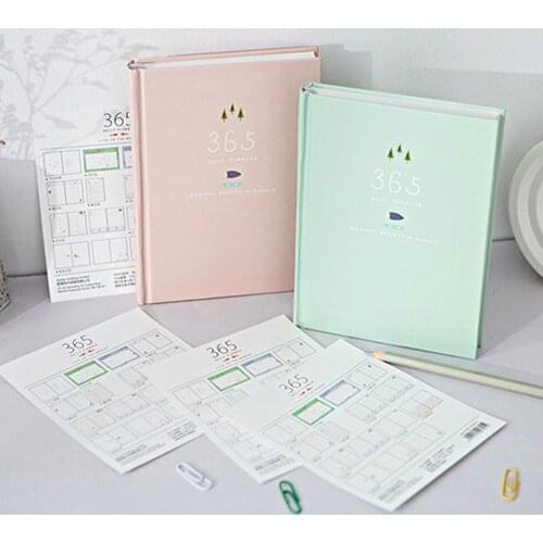 Kawaii Cute Flower 365 Daily Weekly Monthly Schedule Planner Organizer Notebook for 2019 Home Office Students New Year Gifts