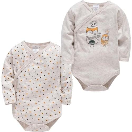 Newborn Baby Boy Girl Clothes Unisex Cartoon Jumpsuit 0-12M 2 3 4PCS New Born Cotton Long Sleeve Baby Bodysuits Roupas de bebe