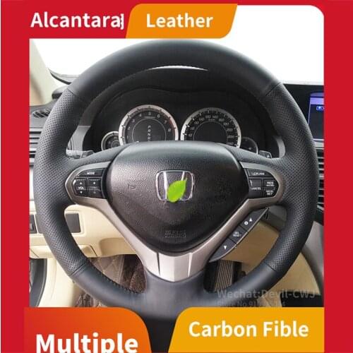 For Honda Spirit Acura CDX TLX LMD XRD XTL RL Alcantara Leather steering wheel cover 2009-2017 2010 Car Interior Accessories