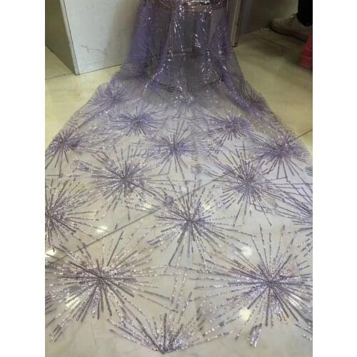 Best quality SYJ-1513 embroidered tulle lace fabric Nigerian french tulle lace fabric with beads