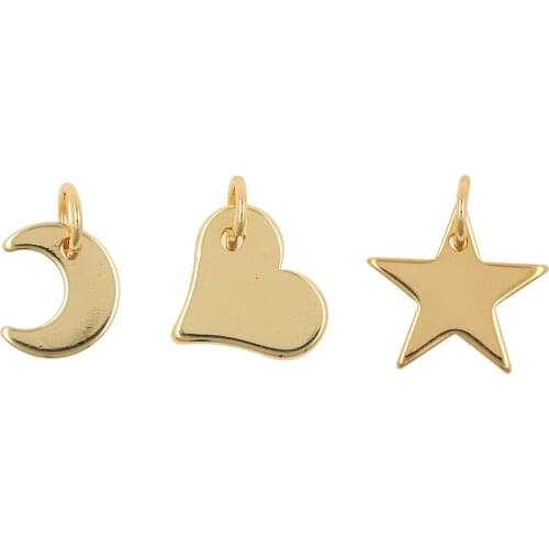 Moon Pendant Heart Charm Star Necklace Is Suitable For Jewelry Bracelets Necklaces And Earrings