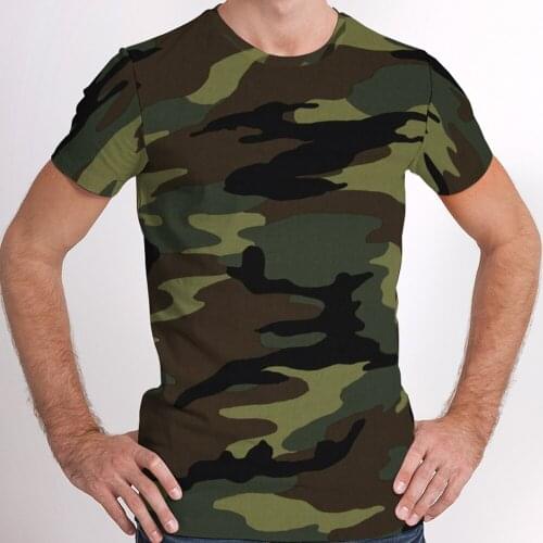 Mens Fashion Vintage Color Matching Camouflage Printed Short Sleeve Shirts Oversized Round Neck T Shirt For Men Clothing