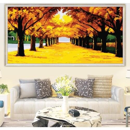 Large Size 60x120cm DIY Painting By Numbers Lucky Welcoming spring Acrylic Canvas Oil Painting Paint By Numbers Wall Art Picture