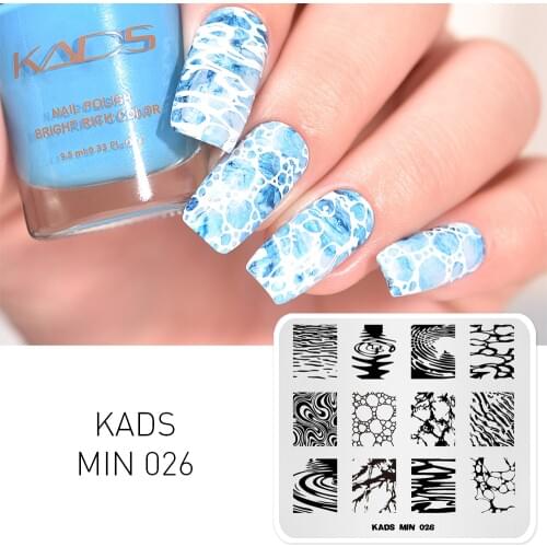 KADS New Arrival 26 Design Choice 1pcs MIN Series Stamp Plate Flower Leaf Animals and Stripe Image DIY Decoration Art Plate