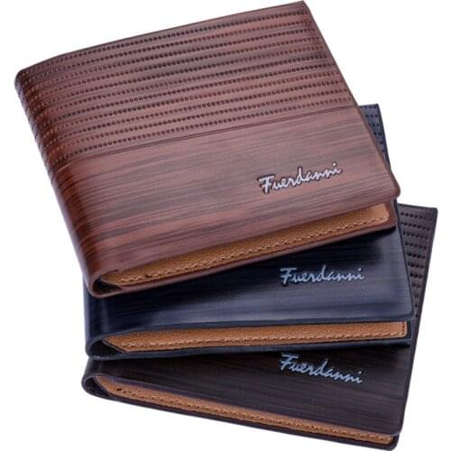 New Men Short Wallet Embossing Fashion Coin Purse Card Holder PU High Quality Large Capacity Hand Clutch Wallet