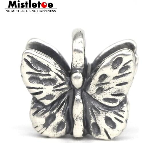 Mistletoe 925 Sterling Silver Butterfly Lock Clasp Charm Jewelry
