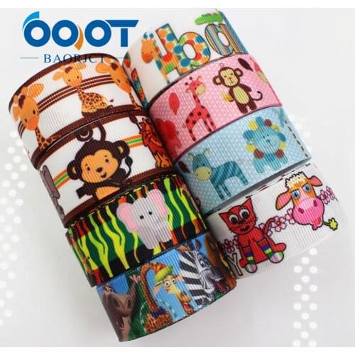 OOOT BAORJCT 1750615 22mm 10yard Cartoon ribbon Thermal transfer Printed grosgrain Wedding Accessories DIY handmade material