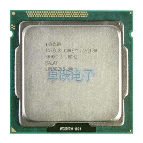 Free shipping Intel Core I3 2100 3M Cache 3.1 GHz LGA 1155 TDP 65W desktop CPU Free shipping scattered piece processor i3-2100