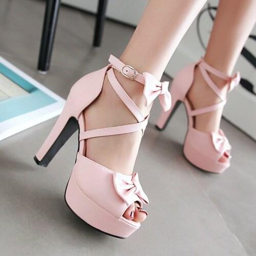 Girls' Sandals High Heel Shoes Womens Large Sizes 32-43 Party Wedding Shoes Woman High Heels Platform Pumps Women Heel Sandals