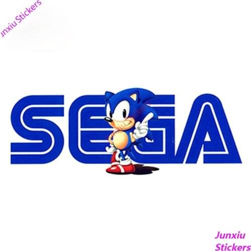 SEGA Sonic Vintage Logo Decal Personality Car Stickers Scratch-Proof Car Accessories Bumper Window Trunk Decoration PVC13x5cm