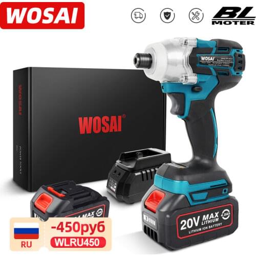 WOSAI MT-Series 20V Cordless Electric Screwdriver 155NM Brushless Motor Electric Impact Wrench Rechargable Drill Driver