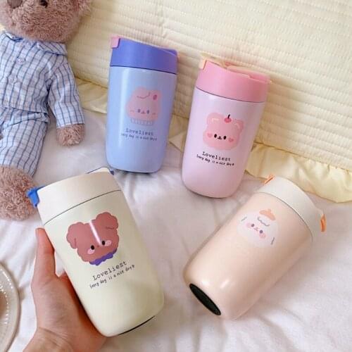 M17D Modern Thermos Cup Stainless Steel Toddler Water Bottle Vacuum Insulated Girls and Boys Travel Cup Stainless Steel
