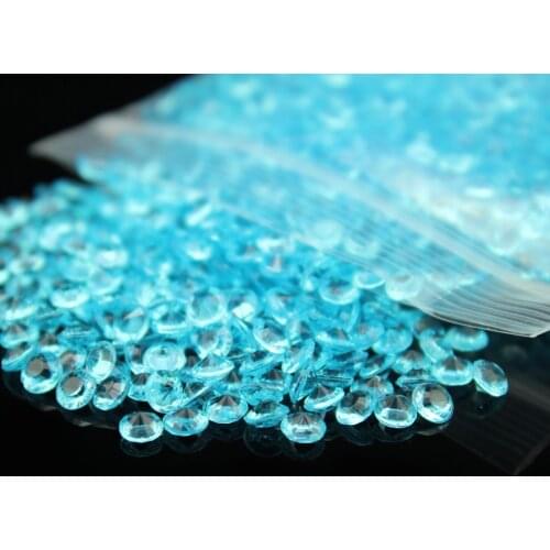 Popular new design 10000pcs/pack 2.5mm turquoise color Acrylic Crystal Diamond Confetti Wedding Table Vase Decoration