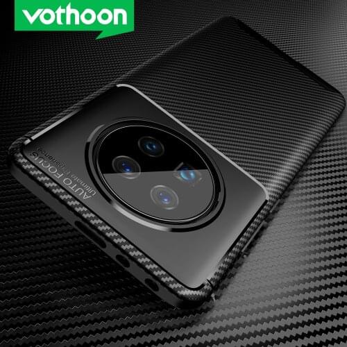 Vothoon Luxury Carbon Fiber Silicone Phone Case For Huawei Mate 40 Pro 30 20 Pro 20X Soft Shockprkproof Back Case Cover