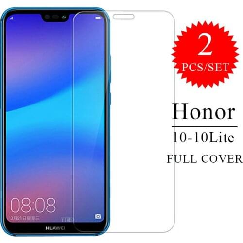 2 Pcs Tempered Glass On Honor 10 Lite Screen Protector Glass for Huawei Honor 10 10lite Lihgt Transparent Glas Film Honor10 Hono