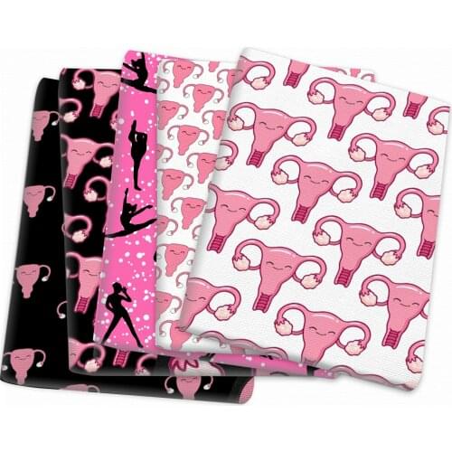 Girl Women Health Polyester Cotton Fabric for Tissue Sewing Quilting Needlework Material DIY Handmade,1Yc14500