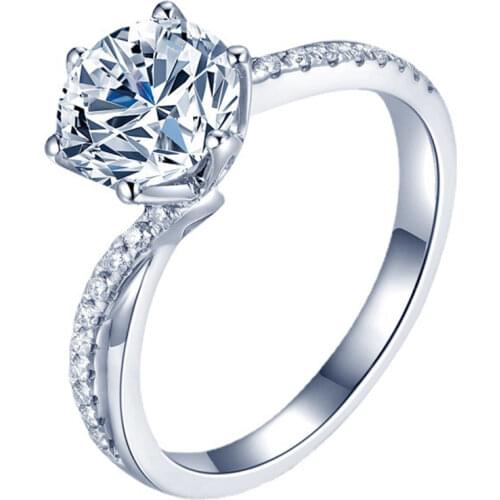 Unique Real S925 Sterling Silver Rings Women Twisted Elegant Wedding New Jewelry Engagement Party Exquisite Luxury Cute Romantic