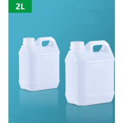 Empty 2L Plastic Jerry Can Chemical Barrel for Alcohol Liquid Leakproof Refillable Packing Container 1PCS