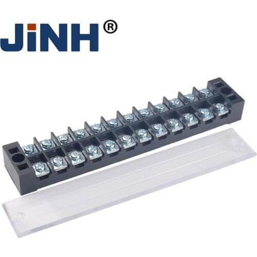 10 PCS 25A 600V 3/4/6/10/12 Positions Terminal Block Barrier Electric Dual Row Screw Power Distribution Wire Connector