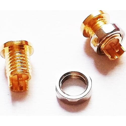 10 pcs Universal pin socket Female seat Built-in thread nut Mmcx pure copper gold plated copper(don't contain the shell)