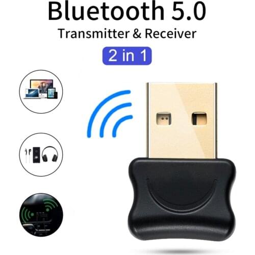 5.0 Bluetooth Adapter USB Bluetooth Transmitter for Pc Computer Receptor Laptop Earphone Audio Printer Data Dongle Receiver