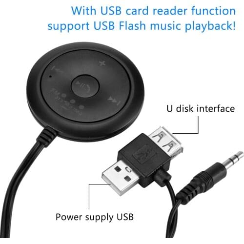 Car Auto 3.5mm AUX Wireless Audio Receiver FM Transmitter for Hands Free Call Radio Adapter Car Electronics Accessor