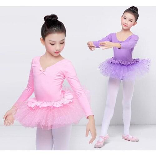 Pink/Purple Swan Lake Ballet Costumes Summer Gymnastics Leotard For Girls Ballet TUTU Dancewear Children Ballet Dresses For Girl