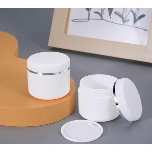 10PCS of 30g White Plastic Jar with Dome Lid Refillable Make-up Cosmetic Jars Empty Face Cream storage container