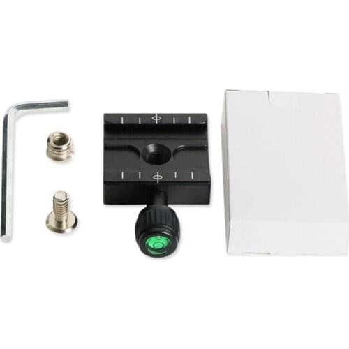 QR-50 50mm Quick Release Plate Clamp Adapter with Built-in 3 Bubble Levels for Arca Swiss RRS Wimberley Tripod Ball Head