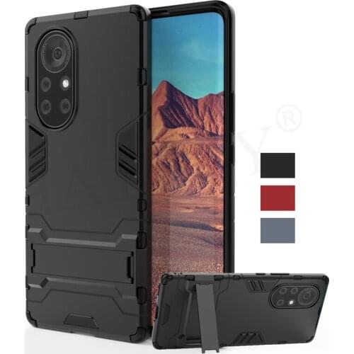 For Huawei Nova 8 Pro 5G Case Shockproof Bumper Robot Holder Stand Armor Hard Back Cover Nova 8 Pro SE Phone Case Nova 8 Pro 5G