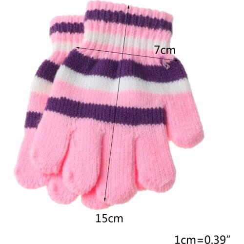 Children Girls Boys Kids Magic Stretchy Mittens Knitted Gloves Winter Warmer New C5AA