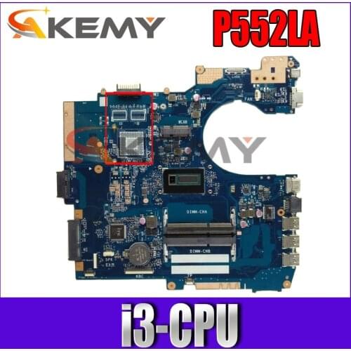 For ASUS P552 P552L P552LA P552LJ P2520LA P2520LJ Laptop Motherboard With Intel CoRE i3 CPU DDR3L 100% Fully Tested
