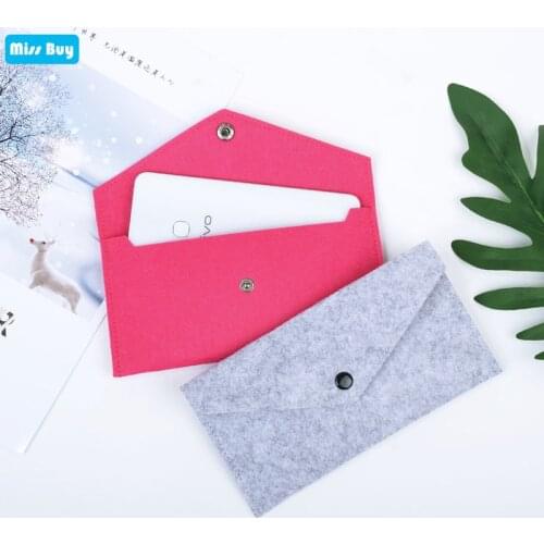 Mini Mobile Phone Pouch Bag For iPhone 4 4S 5 5S SE 6 6S 7 8 Plus X XR XS Max 11 Pro Max Case Felt Cloth Colorful Parcel Package