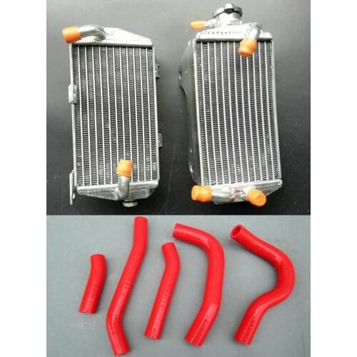 Motocross Aluminum Radiator + Silicone Hose For Honda CRF250R CRF 250R CRF 250 R 2014 2015 2016 4-stroke 15 14 16 NEW