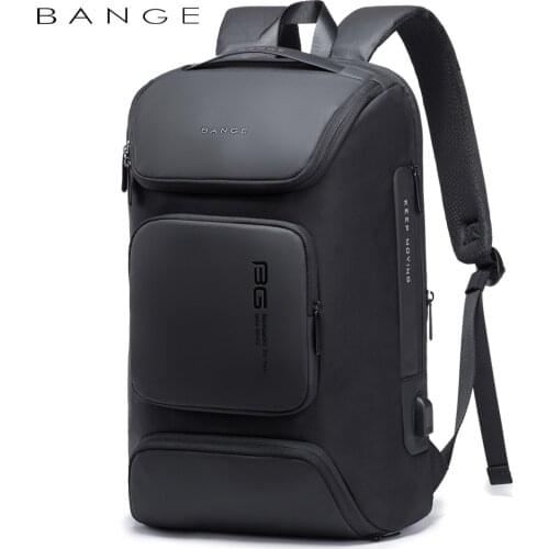 BANGE Business Backpack Men Daily Work 15.6 Inch Laptop Backpacks with Charging Waterproof Anti-Theft Travel Bag for Male Zaino