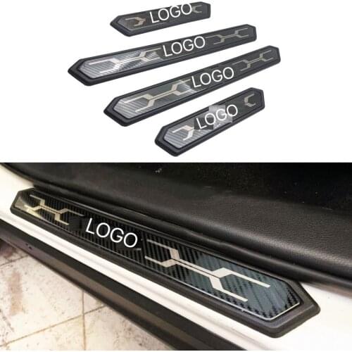Stainless steel scuff plate door sill Welcome Pedal Threshold Car Accessories Fit For Toyota RAV4 RAV-4 2019-2021