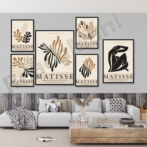 Matisse Print Printable Wall Art, Matisse Exhibition Poster Minimalist, Woman Matisse, Matisse Leaf Art, Gallery Wall Set